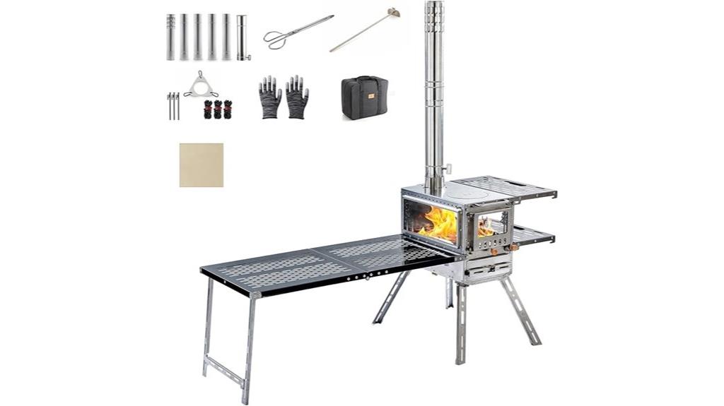 portable wood stove set