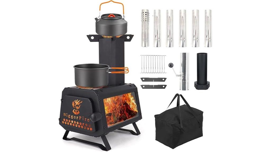 portable wood stove with chimney