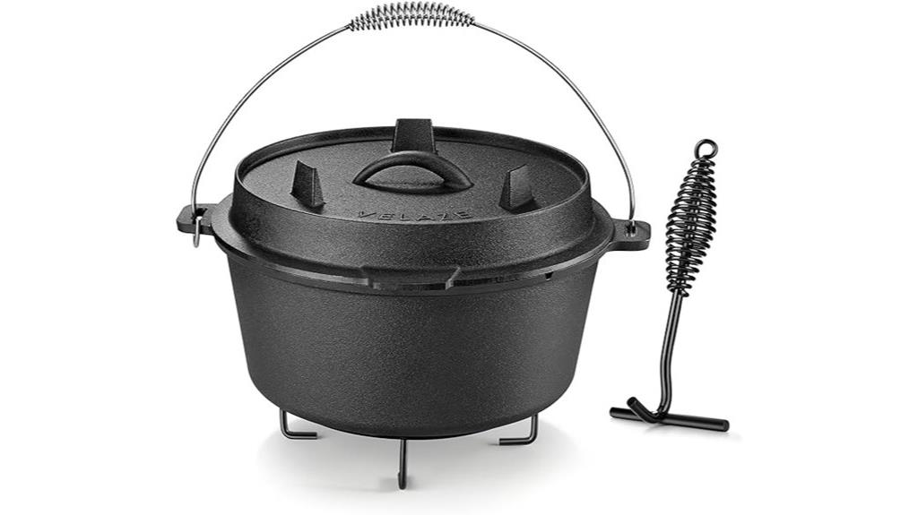 pre seasoned 10qt dutch oven