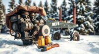 prepare log splitter for winter