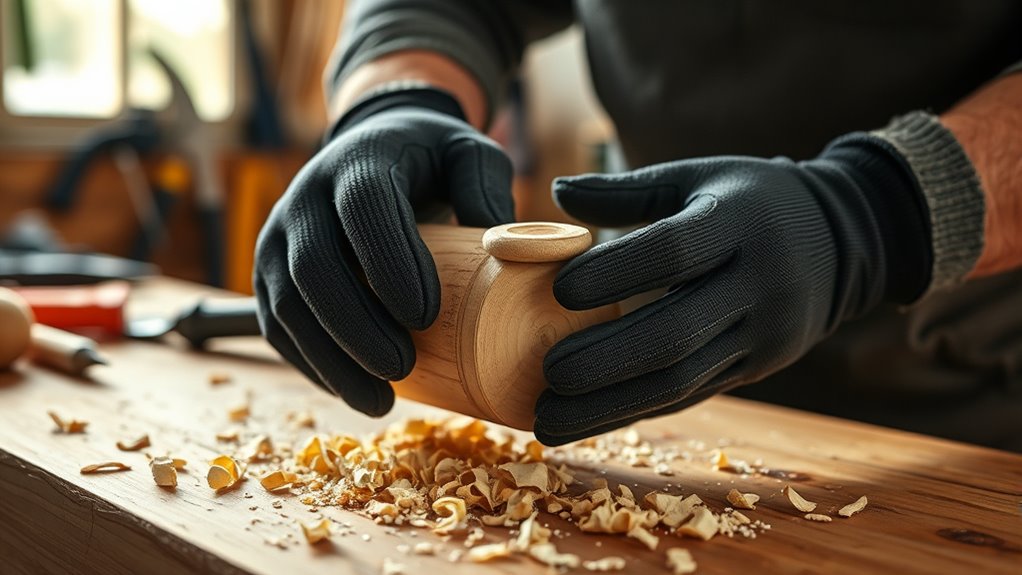 prepare wooden core safely