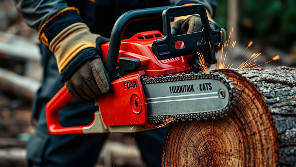 preventing chain saw kickbacks