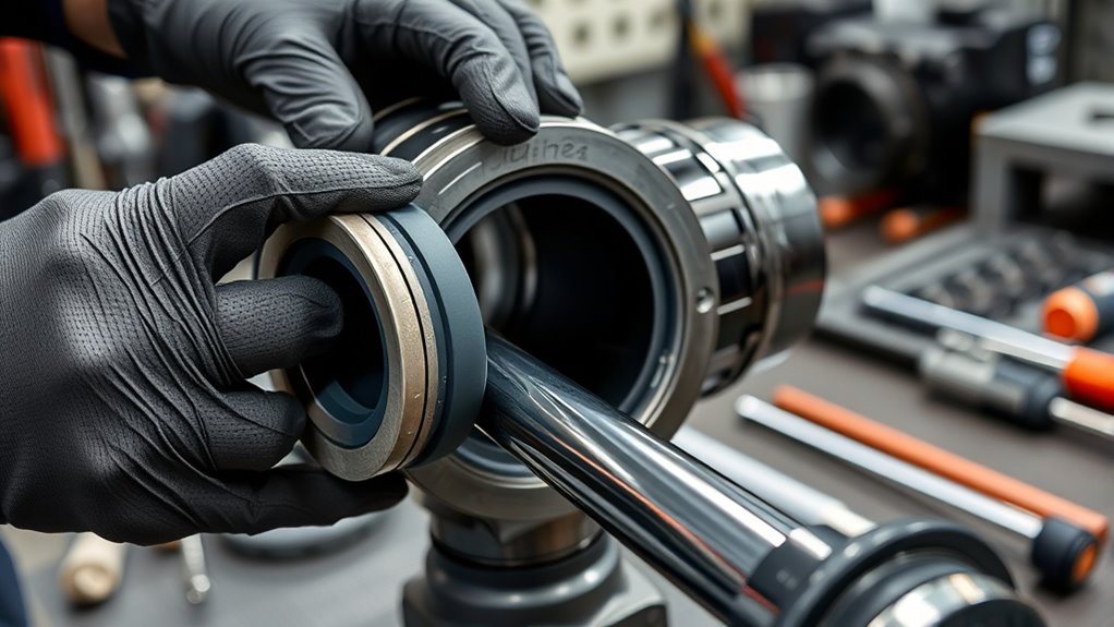 proper seal lubrication and tightening