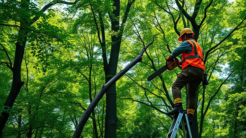proper small tree cutting