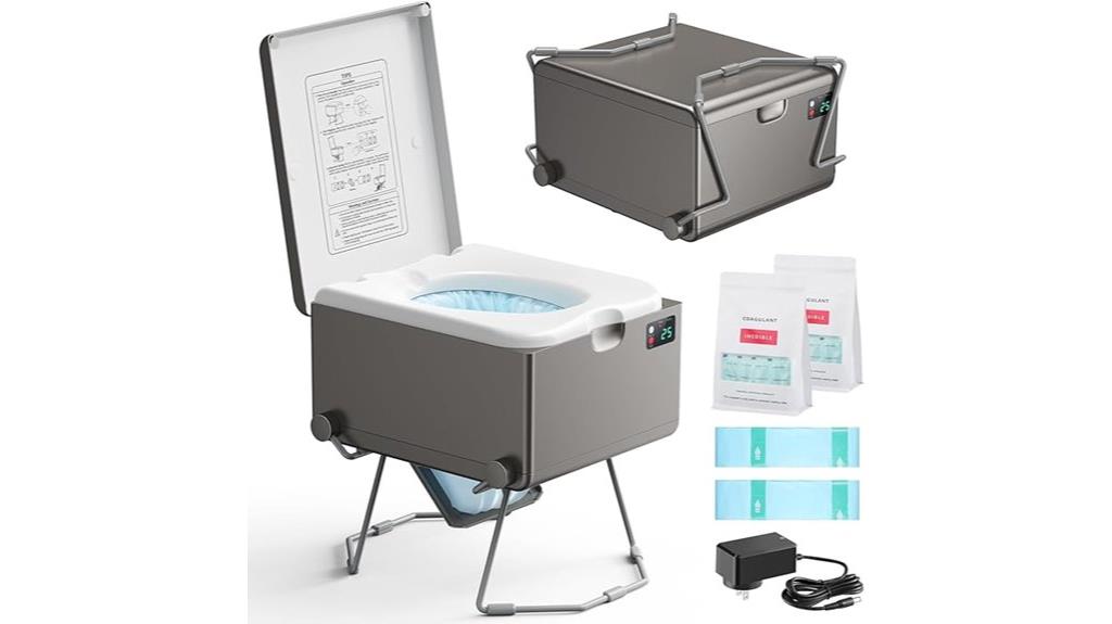 rechargeable portable dry toilet