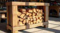 reclaimed wood firewood rack