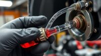 remove air from hydraulic lines