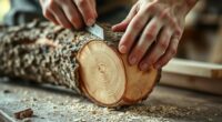 remove bark before splitting