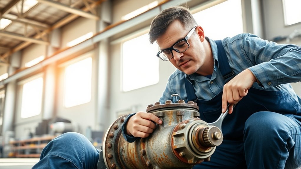 repairing a stuck valve