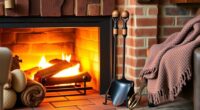 rustic fireplace tool sets