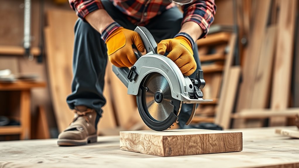 safe cutting stance and grip