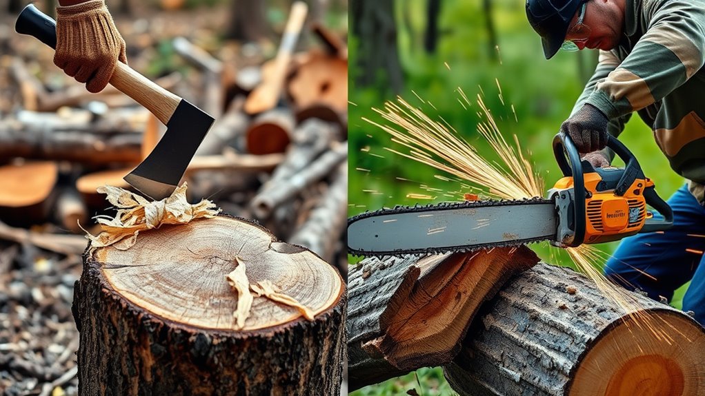 safe firewood cutting practices