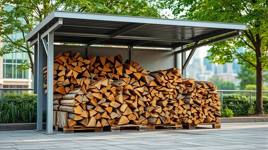 safe ventilated firewood storage