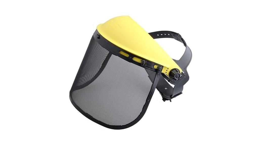 safety face shield with mesh