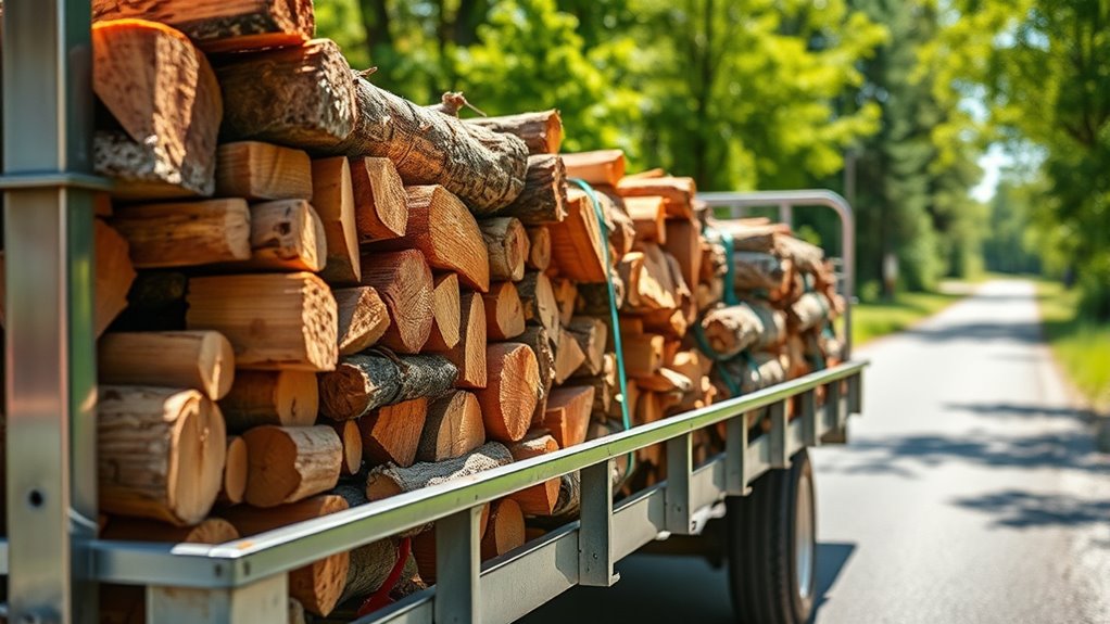 securely fasten firewood evenly