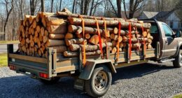 securely transport firewood trailers