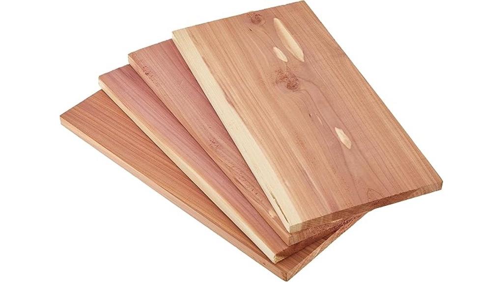 set of four cedar planks