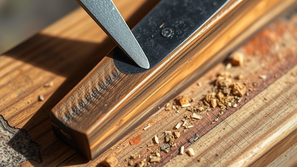 sharpening a dull wedge