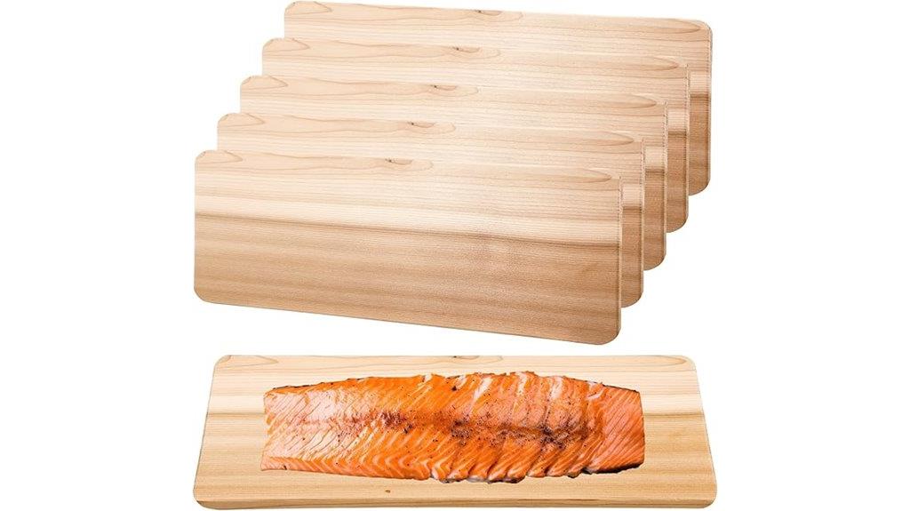 six large cedar planks