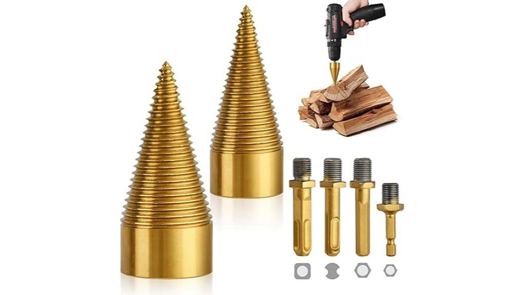 six piece wood splitter