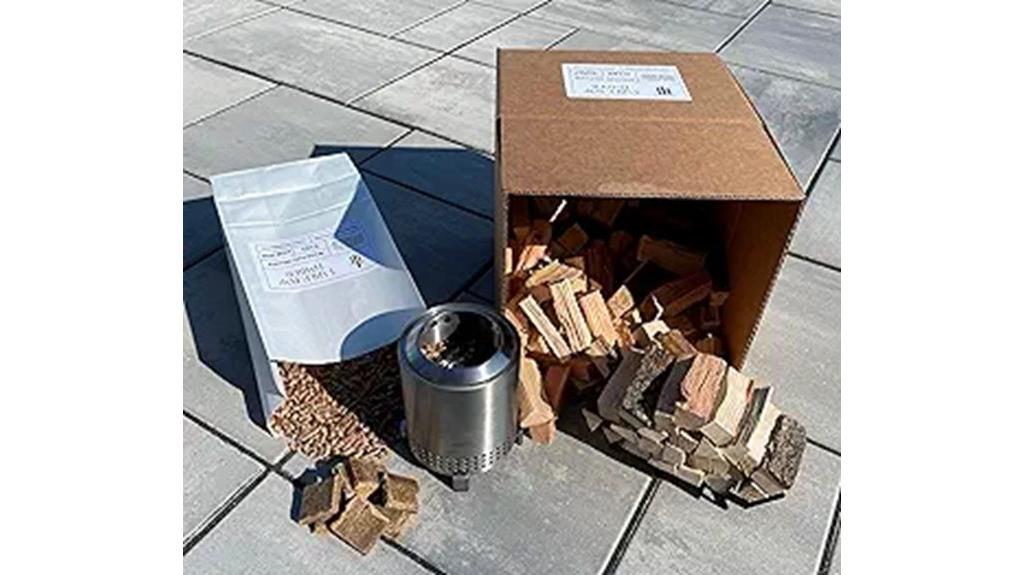 small firewood and pellets
