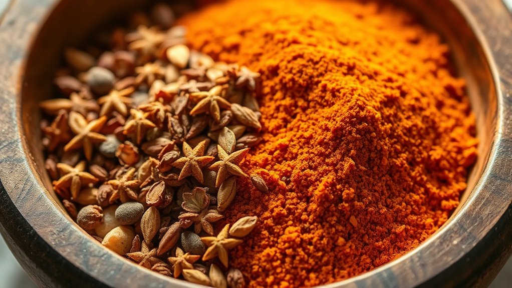 spices deepen in color