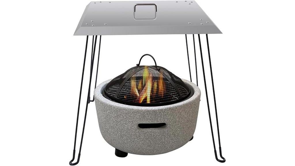 stainless steel fire pit lid