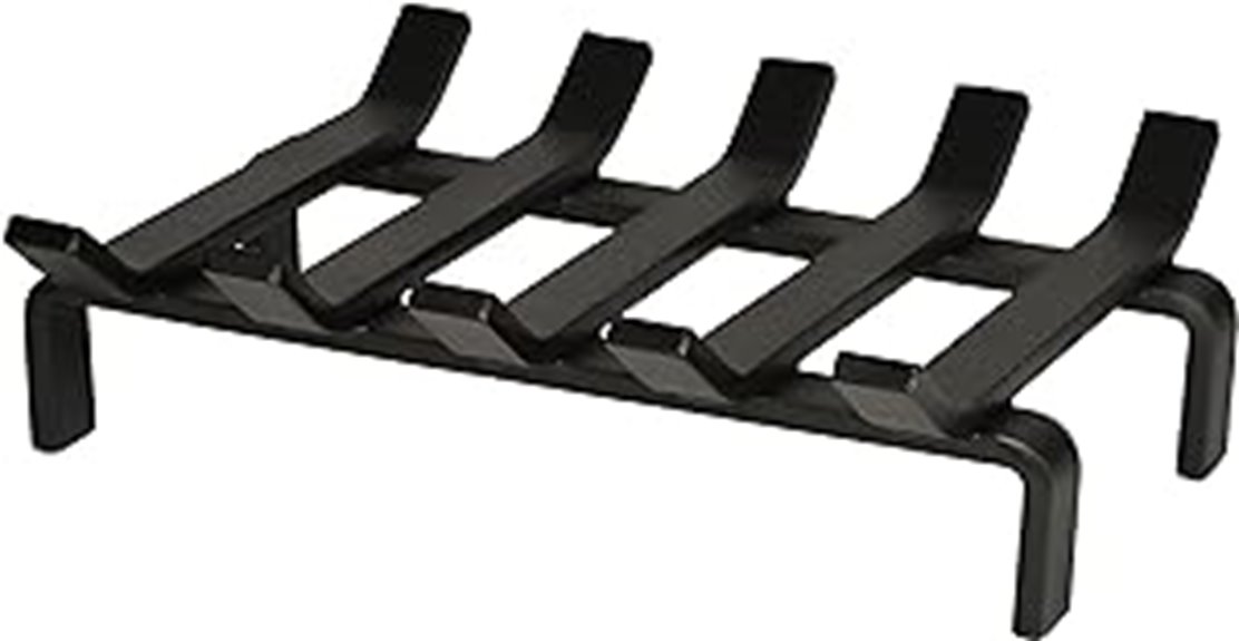 sturdy steel fireplace grate