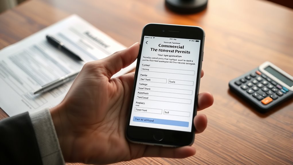 submitting permit application fees