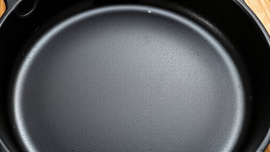 surface darkening signifies seasoning buildup