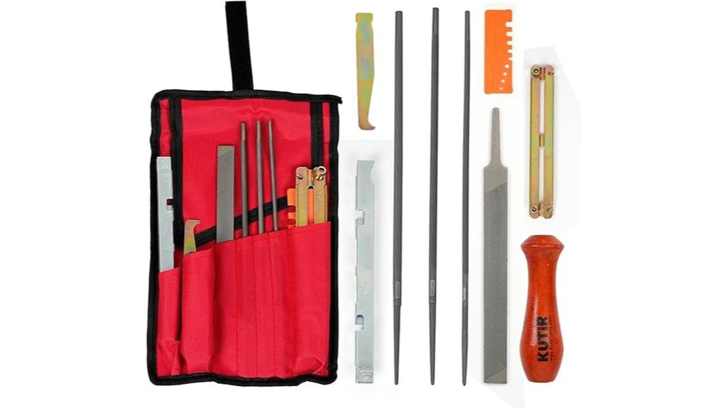 ten piece chainsaw file set