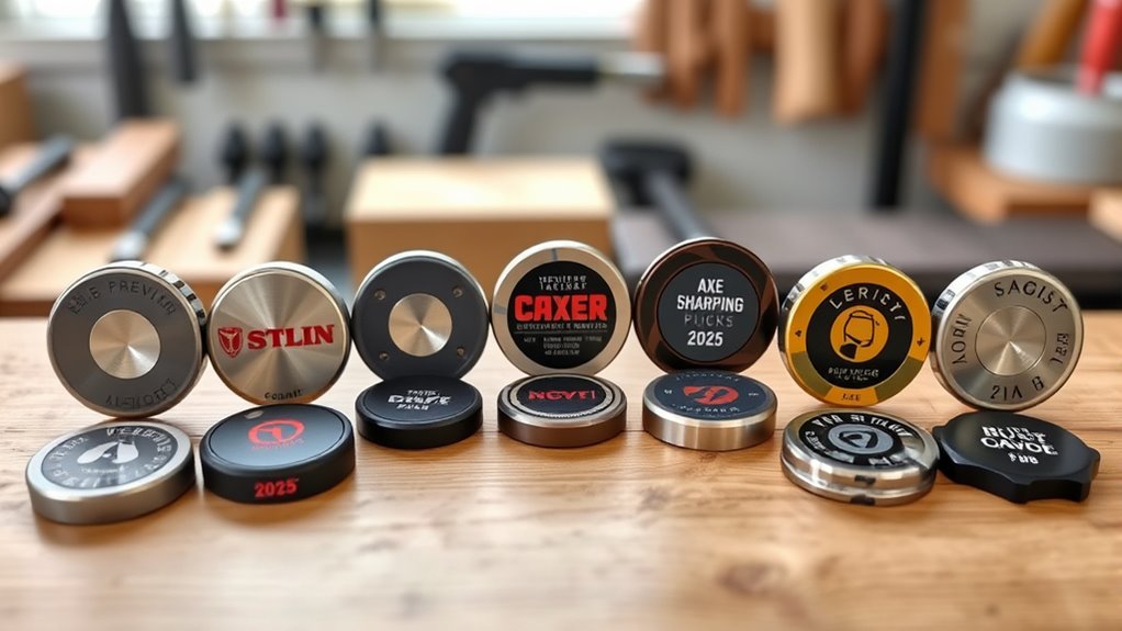 top axe sharpening pucks