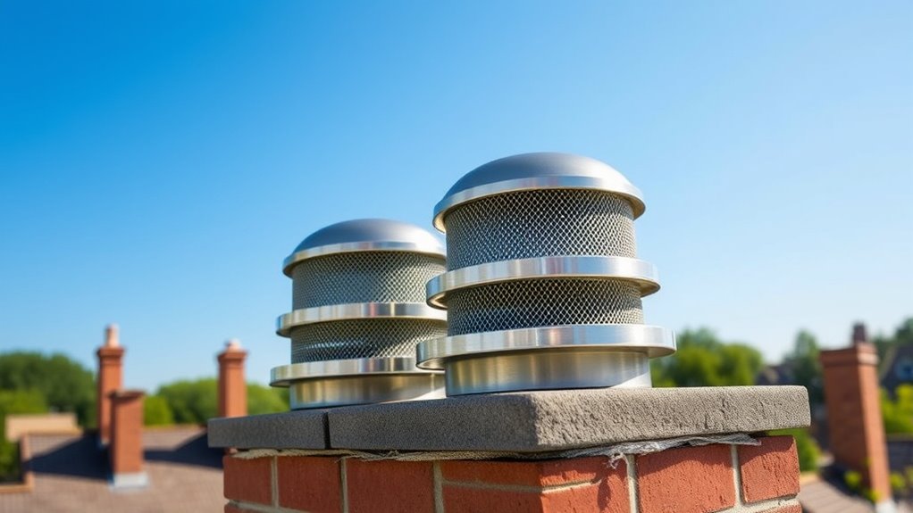 top chimney cap spark arrestors