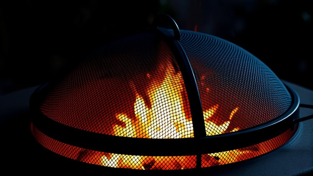 top fire pit spark guards