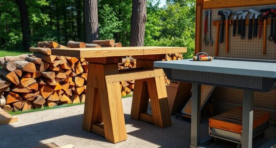 top log splitter work surfaces
