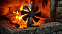 top non electric wood stove fans