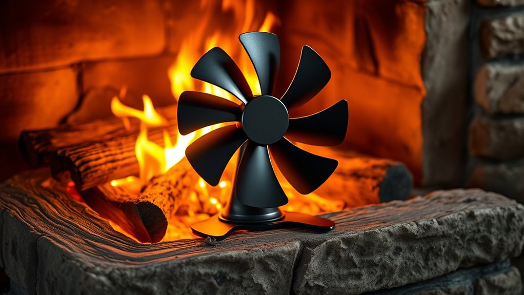 top non electric wood stove fans