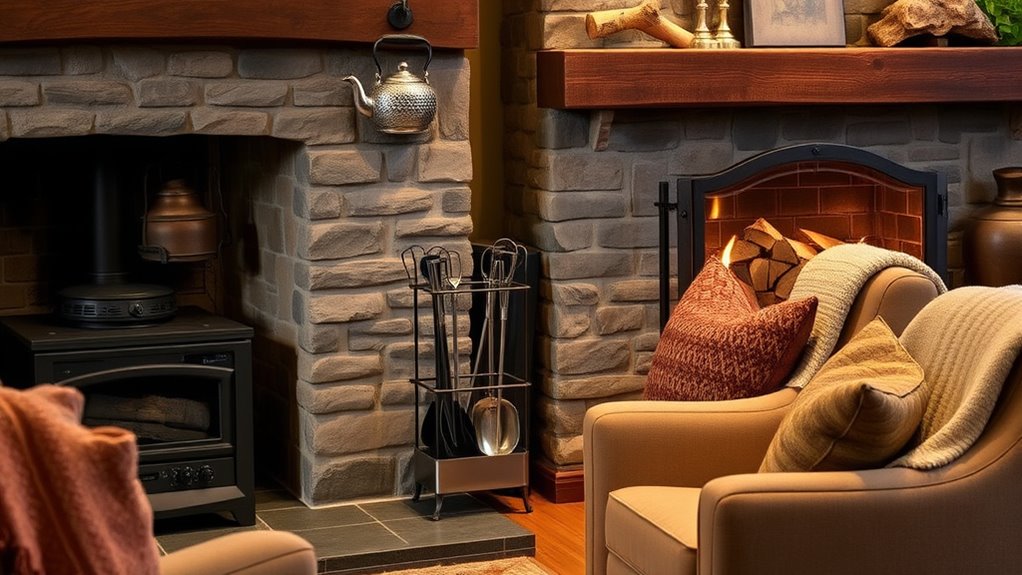 top stove fireplace accessories
