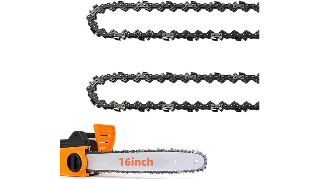 two chainsaw chains