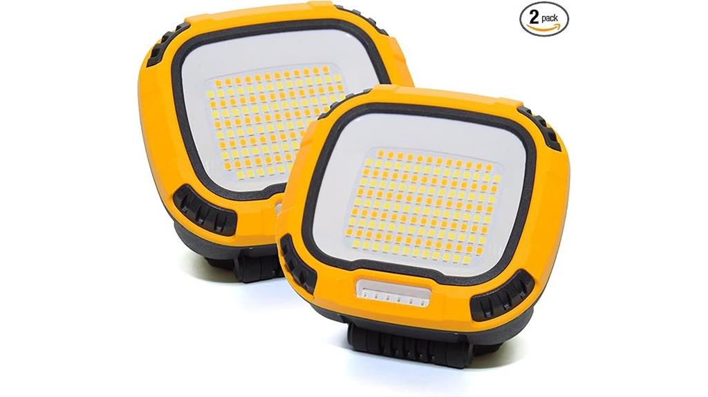 two rechargeable led lights