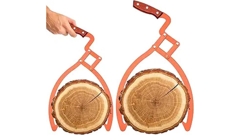 two sizes log tongs