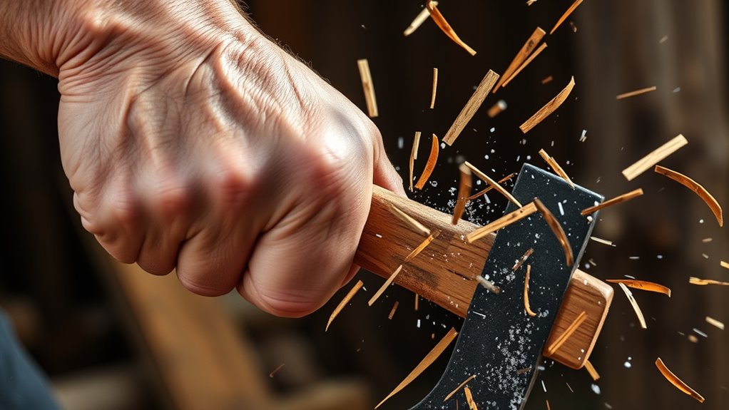 use controlled steady strikes