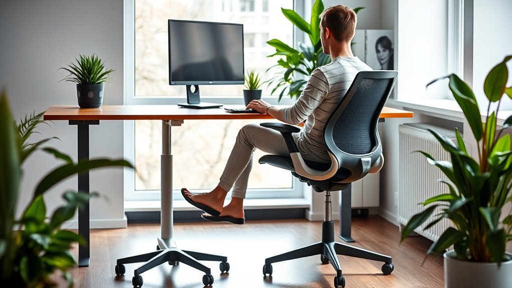 use ergonomic workspace accessories