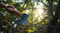 using a brush axe