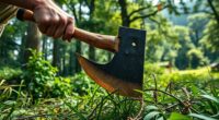 using a brush axe