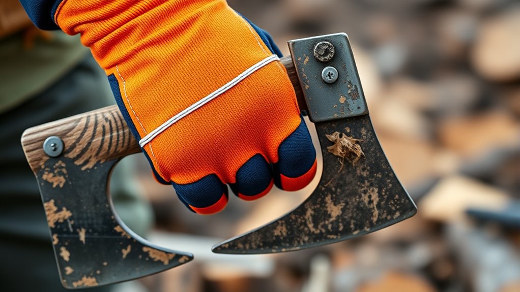 wear protective hand gear