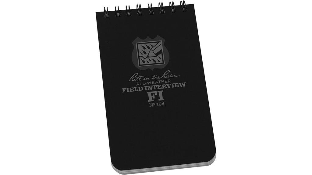 weatherproof interview notebook