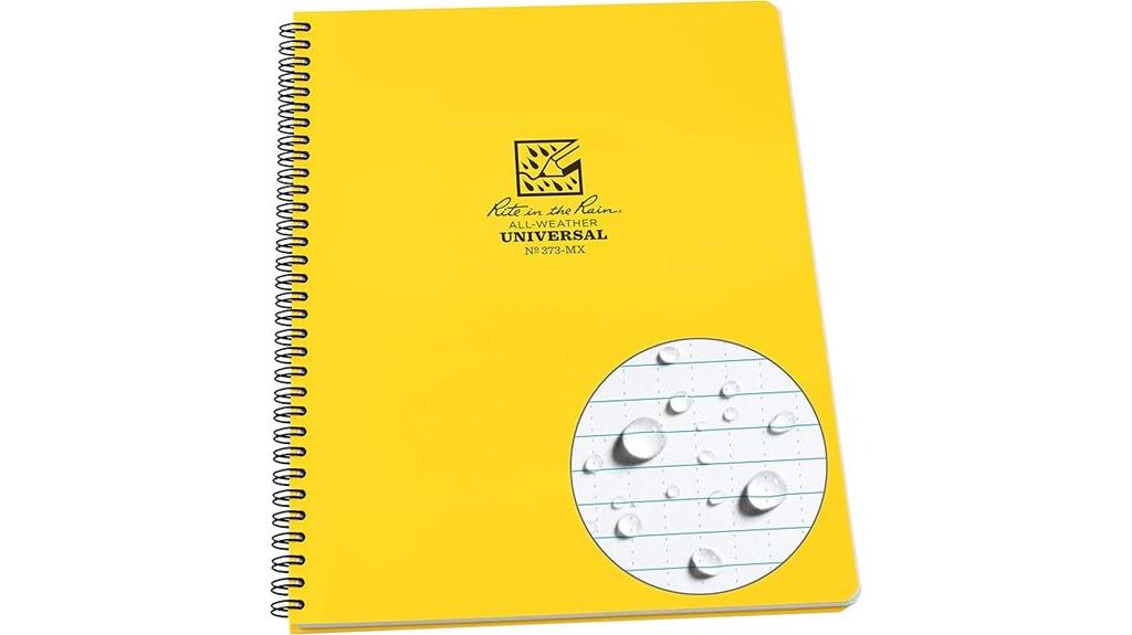 weatherproof spiral notebook