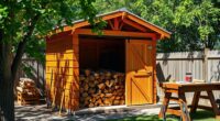 weekend firewood shed construction