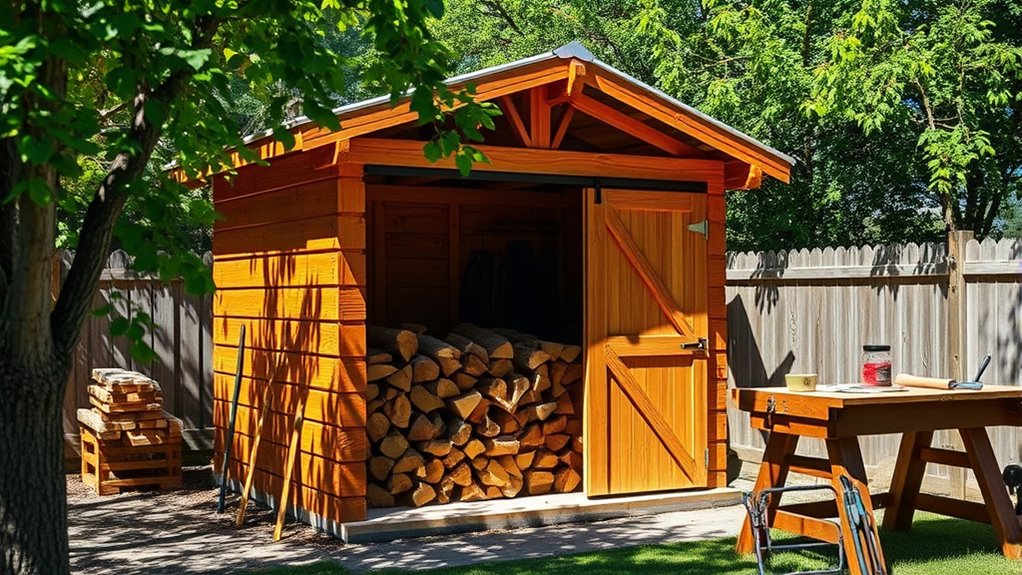 weekend firewood shed construction
